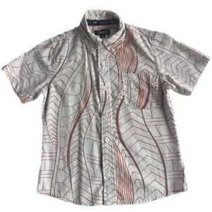 Tanoa Boys Aloha Shirt tan and brown size 8